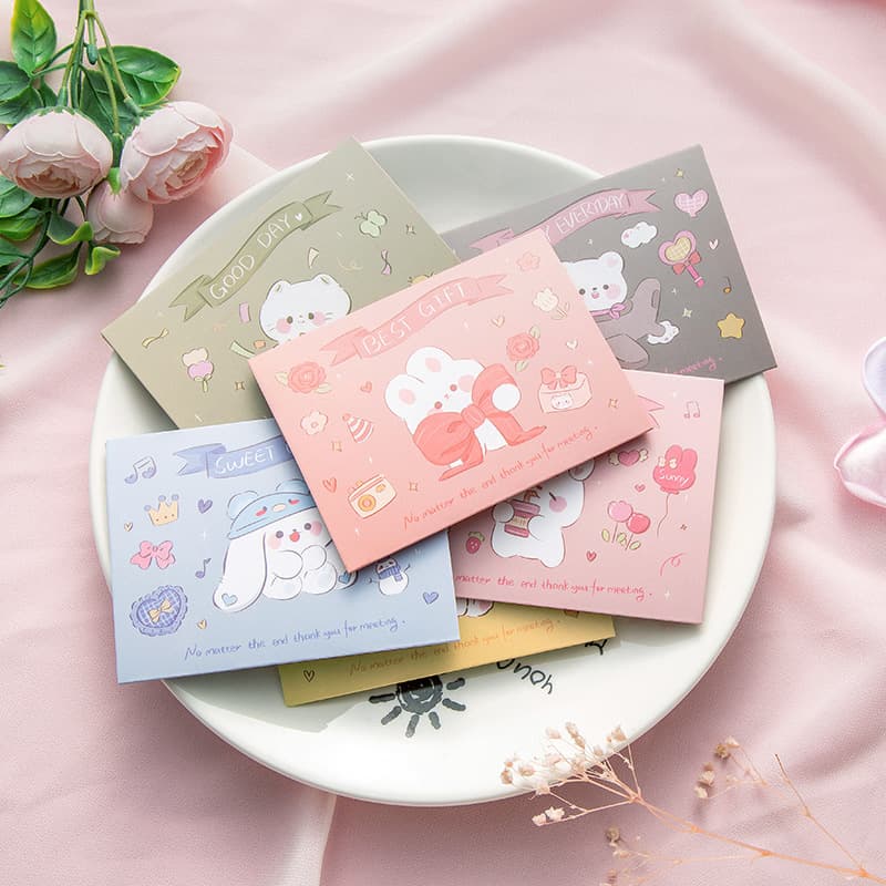 Amazon cartoon cute INS Children's Day cards, student DIY Qixi Festival message, birthday blessing postcards wholesale