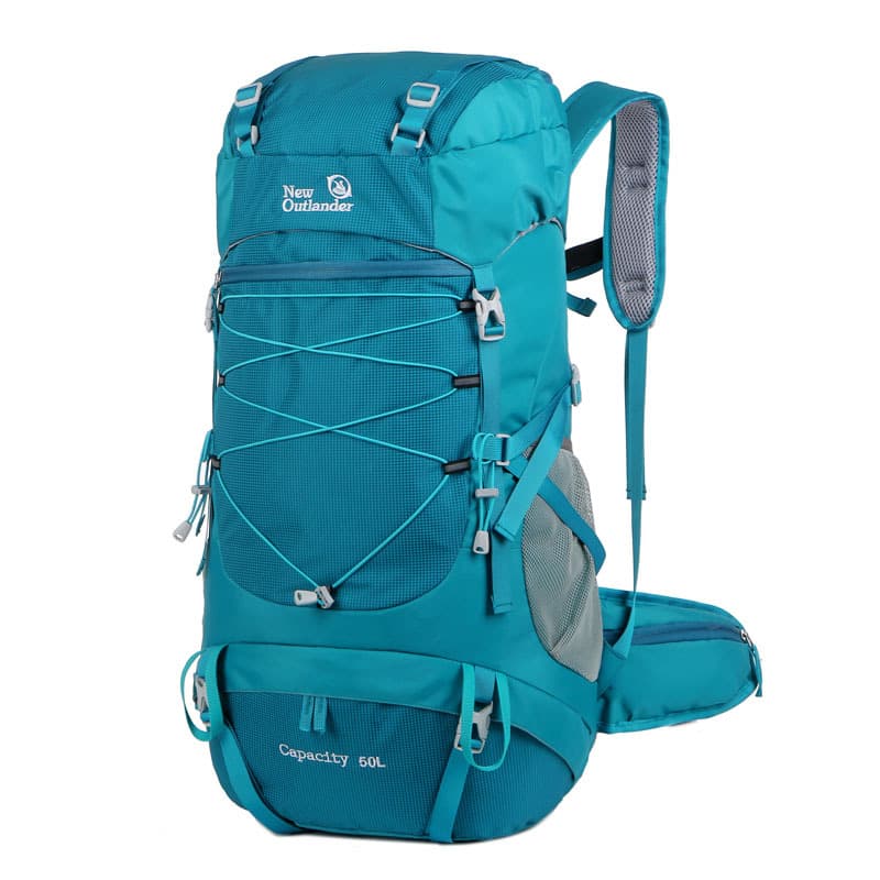 Outdoor Hiking Backpack 50L Large Capacity Nylon Travel Camping Trekking Backpack Outdoor Leisure