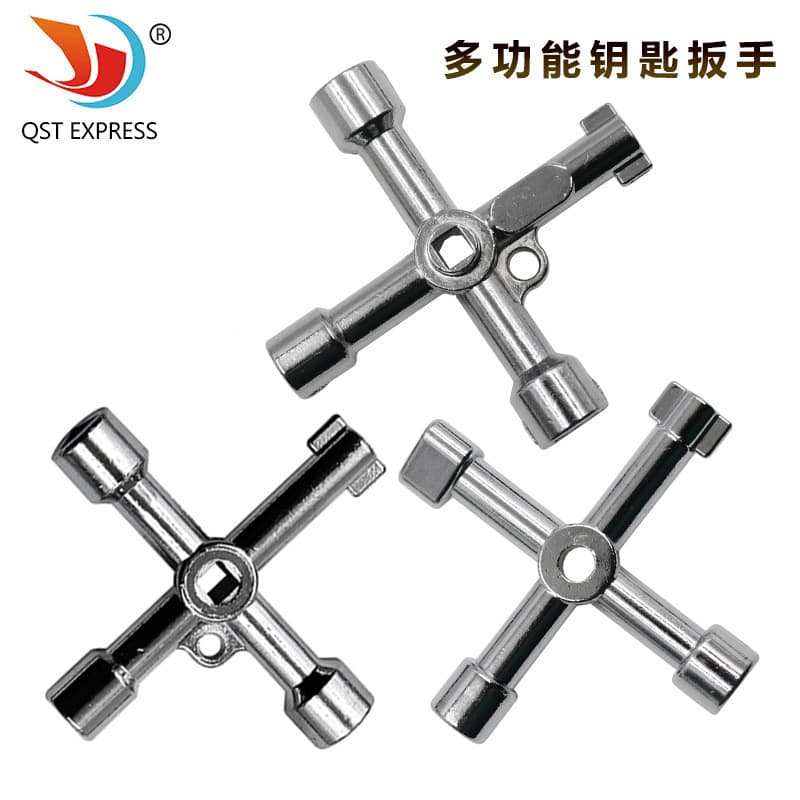 Multi-Specification Cross-Shaped Electric Control Cabinet Triangular Key Wrench, Elevator Door Water Meter Valve Square Hole Round Hole Key