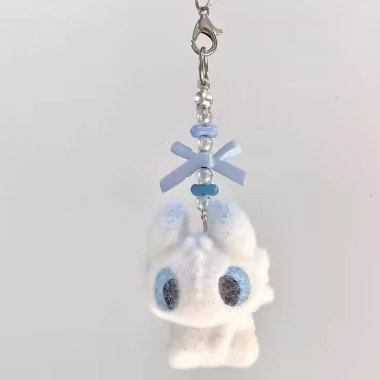 How to Train Your Dragon Dream Crossover Cute Toothless and Light Fury Couple & Bestie Phone Keychain Student Bag Charm