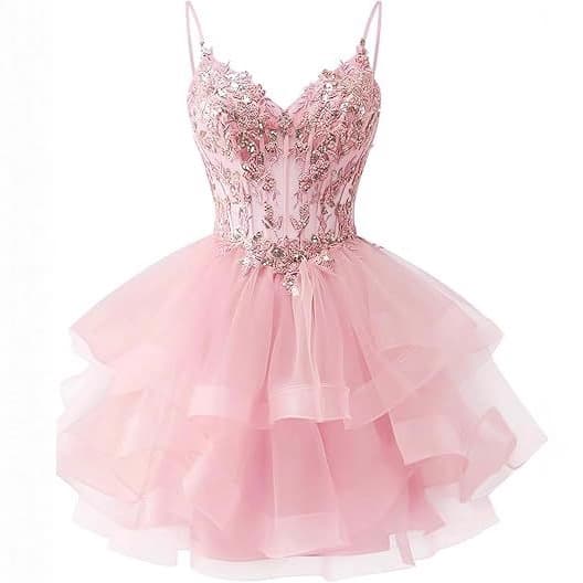 Amazon Spaghetti Strap Dress Homecoming Dresses Short Evening Gown Dress European and American Style