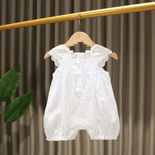 Baby Onesie 2024 Summer New Girl Cotton Romper 1-3-5-8-10 Months Baby Thin Bodysuit