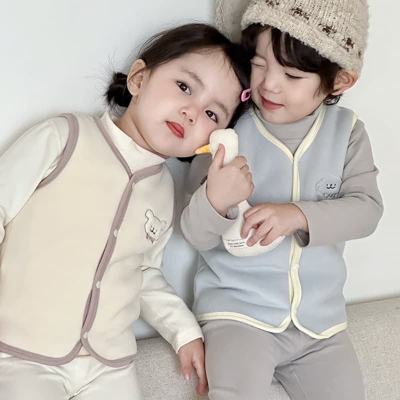 2025 New Children's Vest Cardigan Polar Fleece Double-Sided Print Thickened Unisex Baby Warm Top for Autumn/Winter