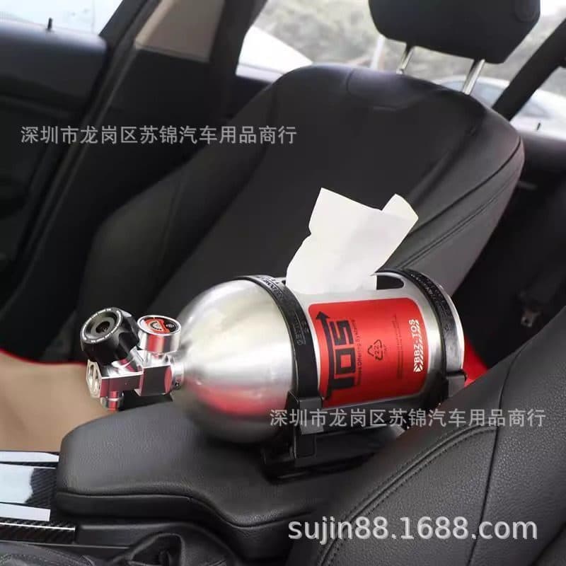 NOS Nitrous Bottle Tissue Box Car Interior Decoration Tissue Holder Tissue Storage Modified NOS Accessories