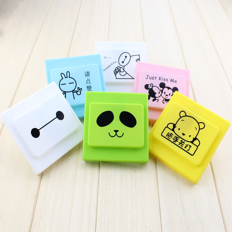 Ins Style Cartoon Creative Silicone Switch Cover Dust-Proof Insulation Anti-Shock Silicone Switch Light Cover Printable Logo