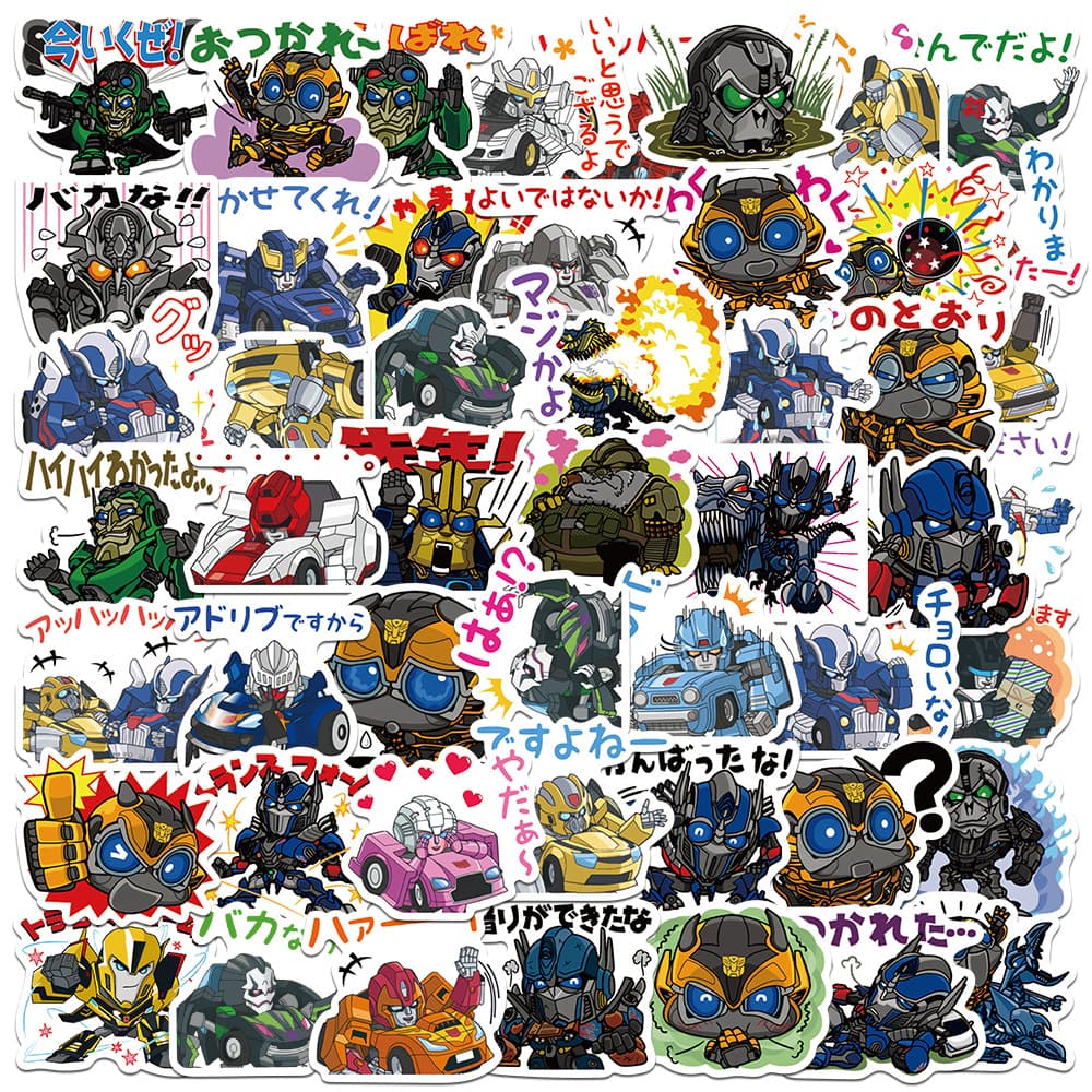 50 cute Japanese cartoon robot graffiti stickers suitcase helmet skateboard waterproof notebook stickers
