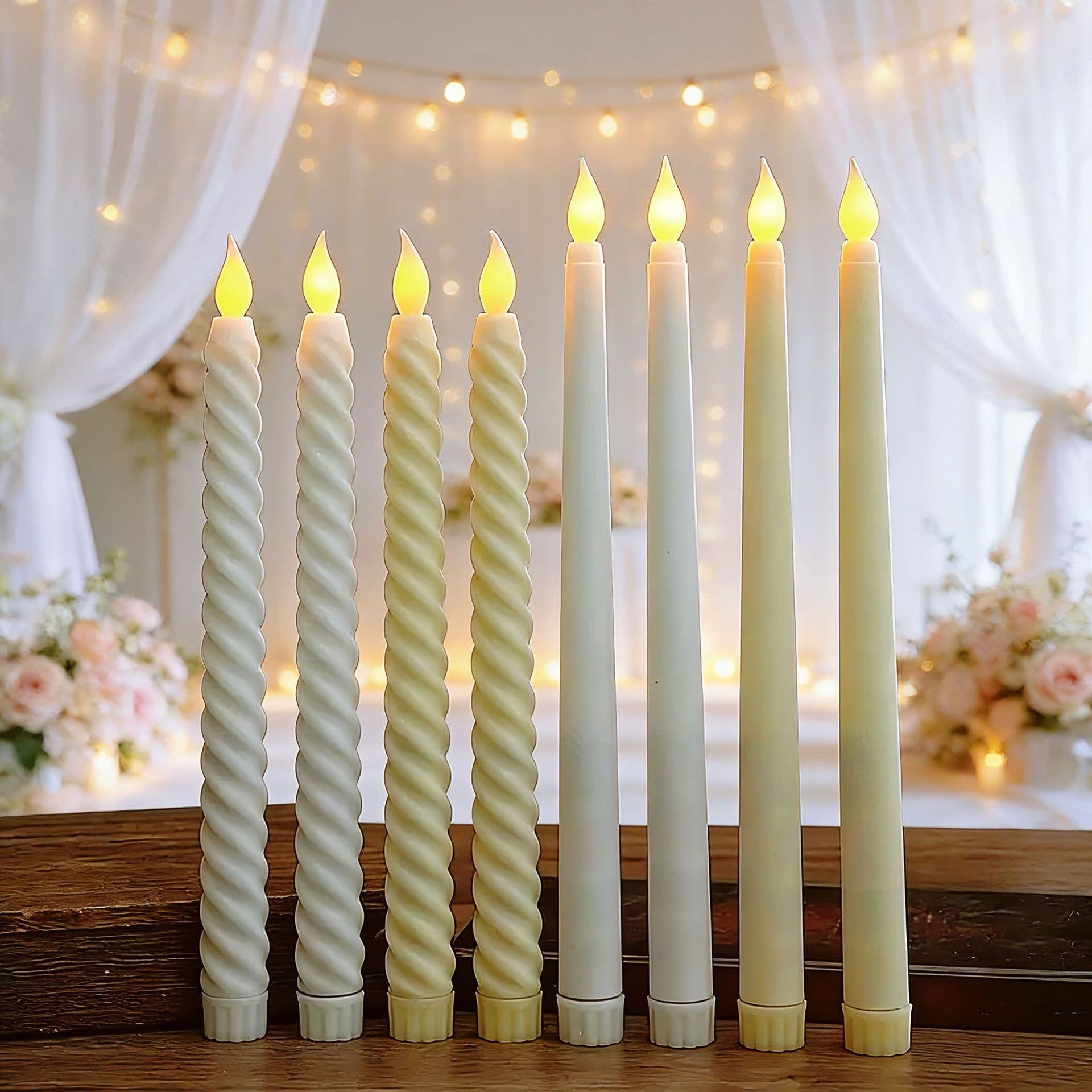 Cross-border remote control LED long rod electronic candle light, wedding candle pole, Valentine's Day atmosphere lamp, simulated flame candle light