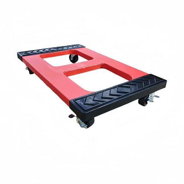 Plastic basket trolley, plastic turtle cart for workshop transport and handling, load capacity 500kg.