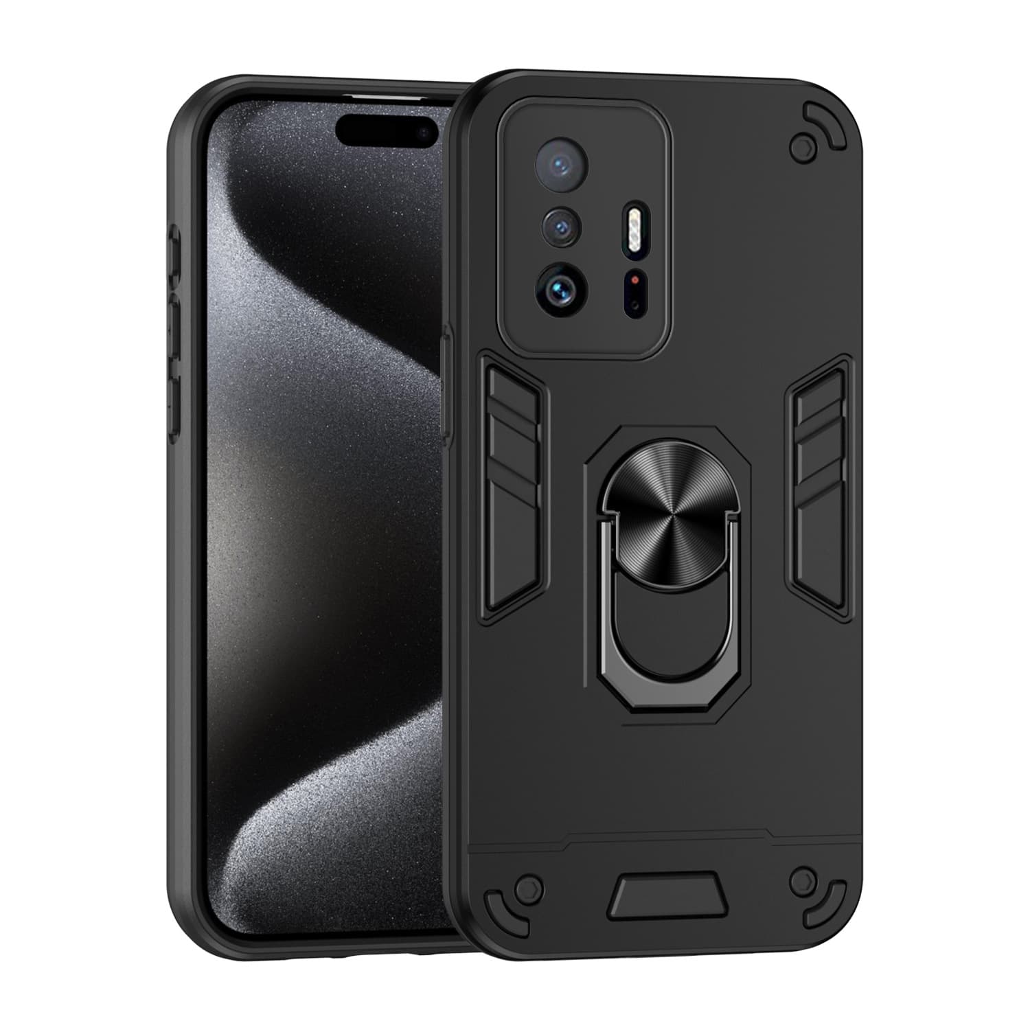 Magnetic Car Mount Case for Xiaomi 11T / Xiaomi 11T Pro, Shockproof Protective Cover with Integrated Stand