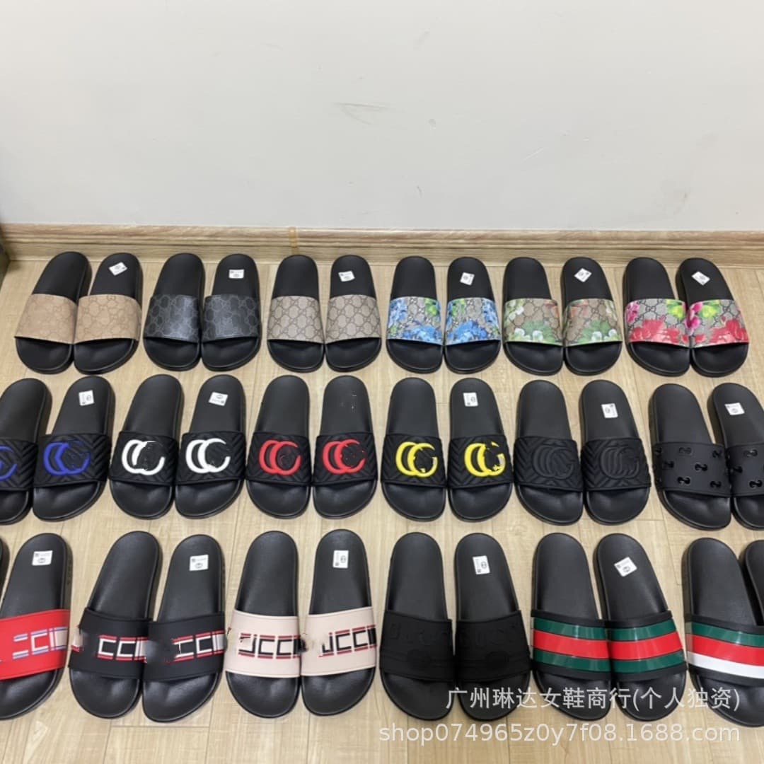G Home European Market Foreign Trade Slippers Unisex Flat Couple Comfortable Versatile Flip-Flops Beach Slippers Home Wear