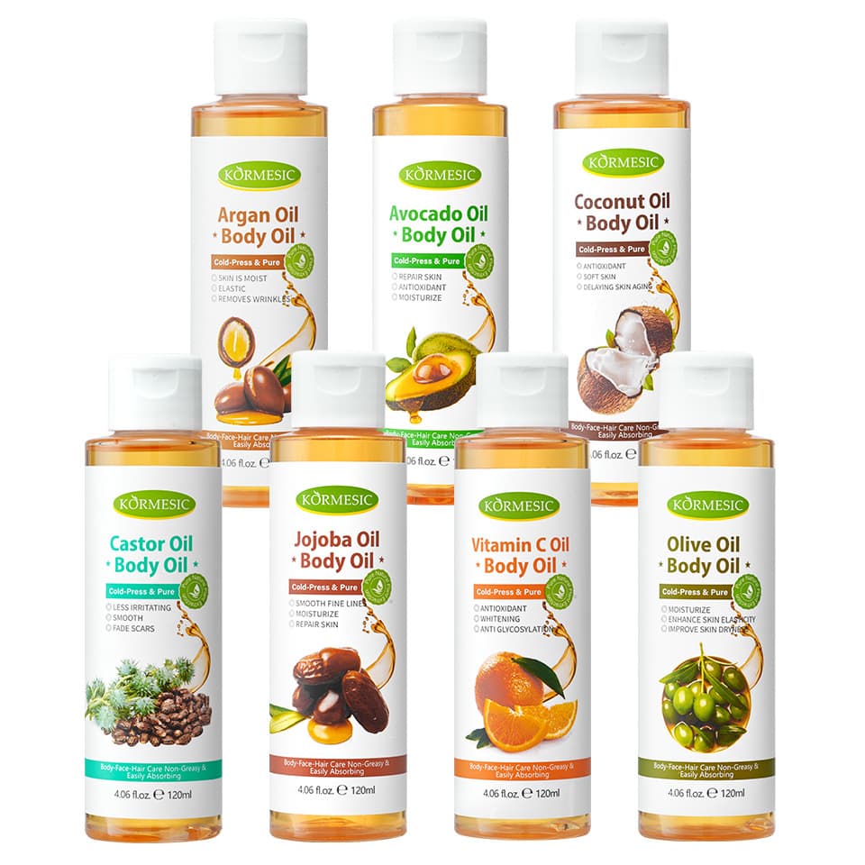 KORMESIC Body Massage Oil - Full English Packaging, Cross-Border Wholesale Body Care