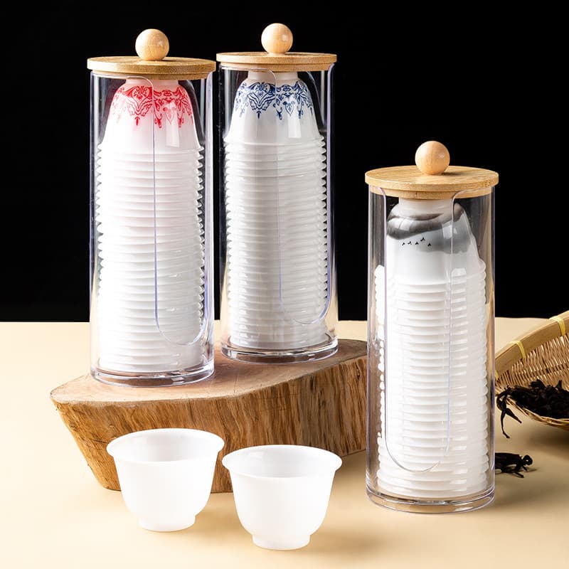 Disposable Kung Fu Tea Cup, Premium Portable Office Use, Food-Grade Chinese Style Thickened Heat-Resistant Tea Tasting Cup