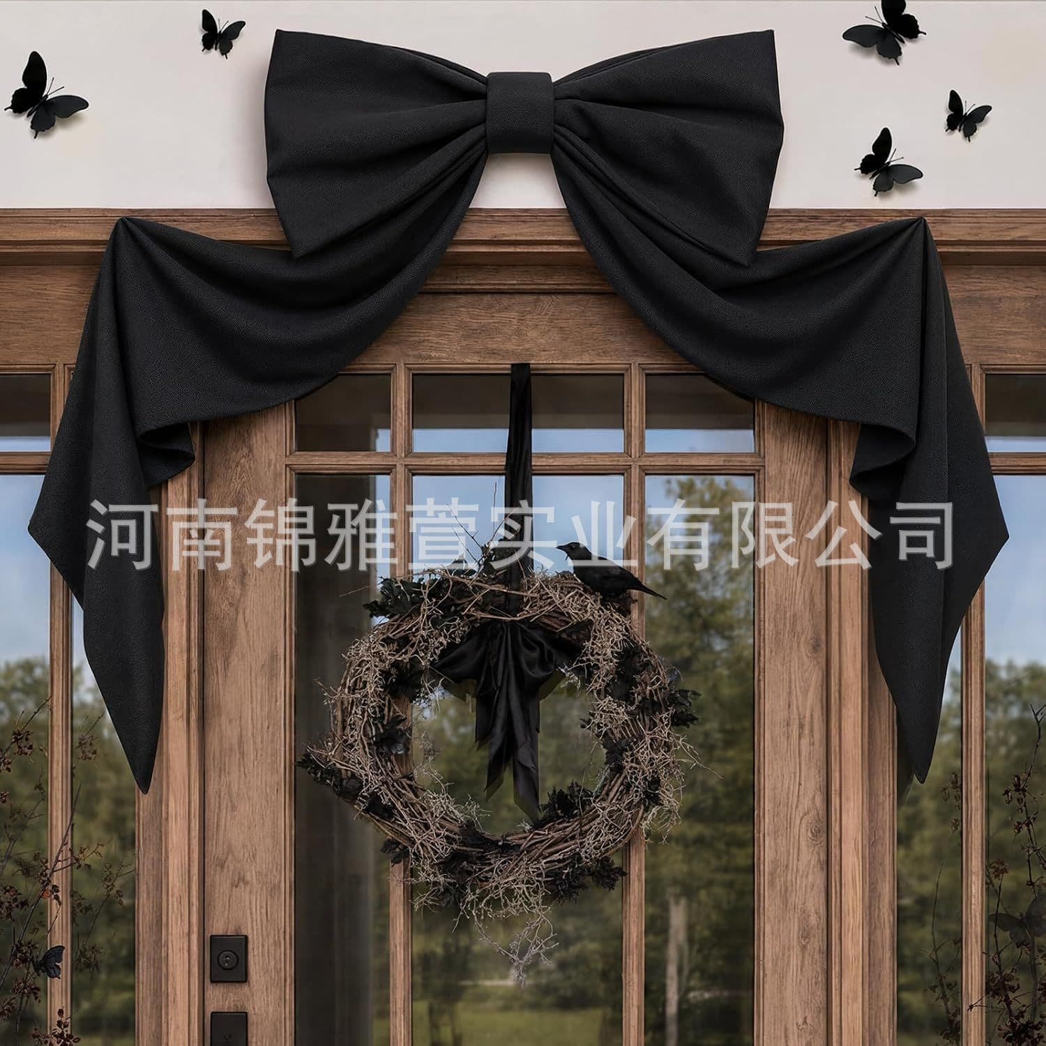 Extra large bow hanging decoration birthday Christmas red party window decoration giant big bow manufacturer layout cross-border