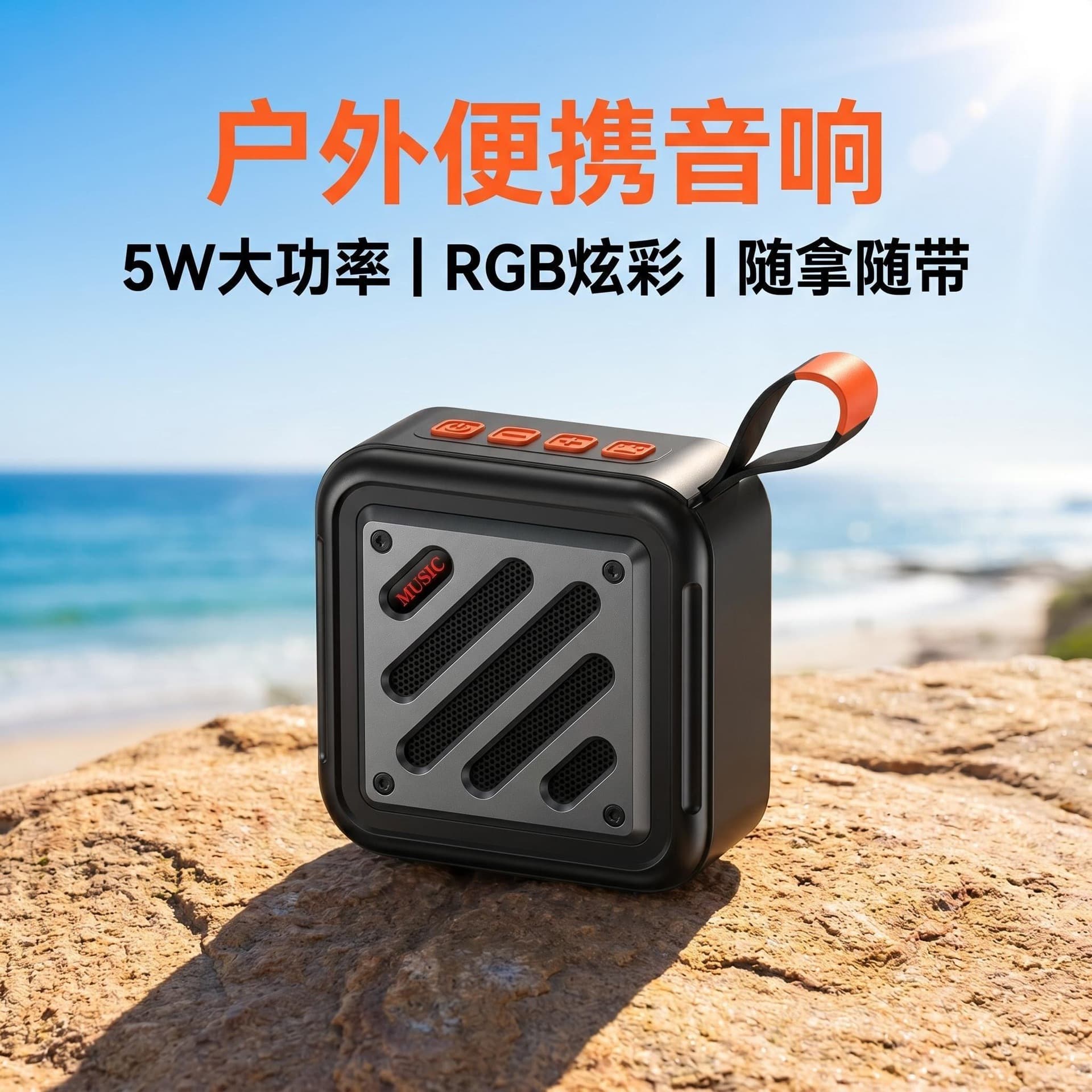 Wenge W220 Mini Portable Bluetooth Speaker, Outdoor Hiking Cycling Trekking Travel, Supports TF Card