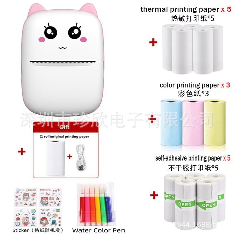 New Export Mini Photo Printer Wireless Mobile-Compatible Mistake Correction Printer Portable Printer