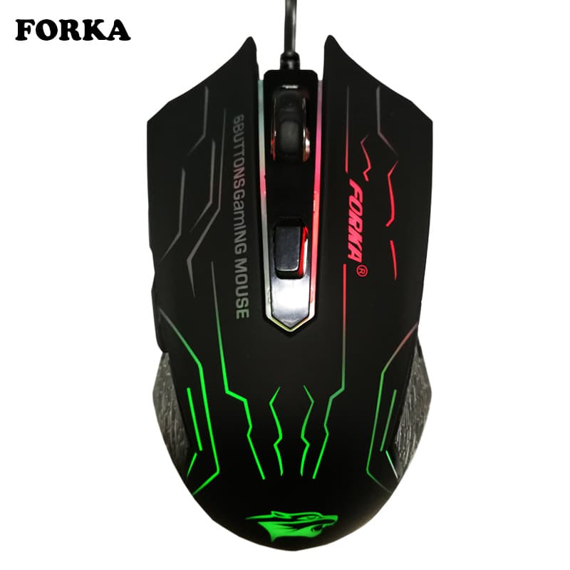 6D Wired Gaming Mouse 6-Speed 7200DPI Mouse Cross-Border Gaming Computer Mouse Wholesale
