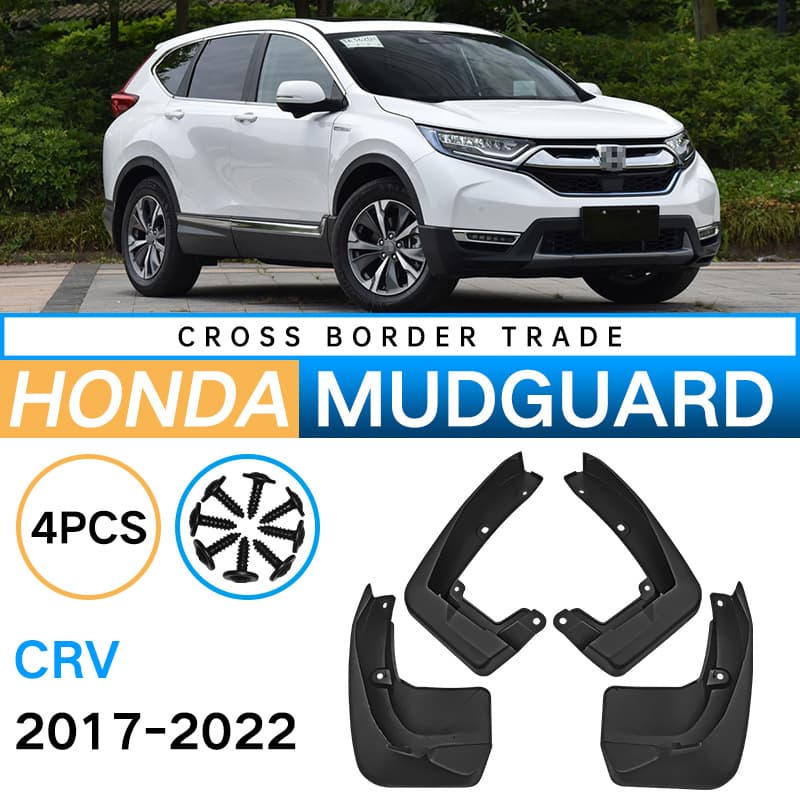 Aiwollde Mudguard for Honda CRV 2017-2022 Car Tire Soft Mudguard Skin Tile Anti-splash Sandstone Scratch Protection Black PP Plastic