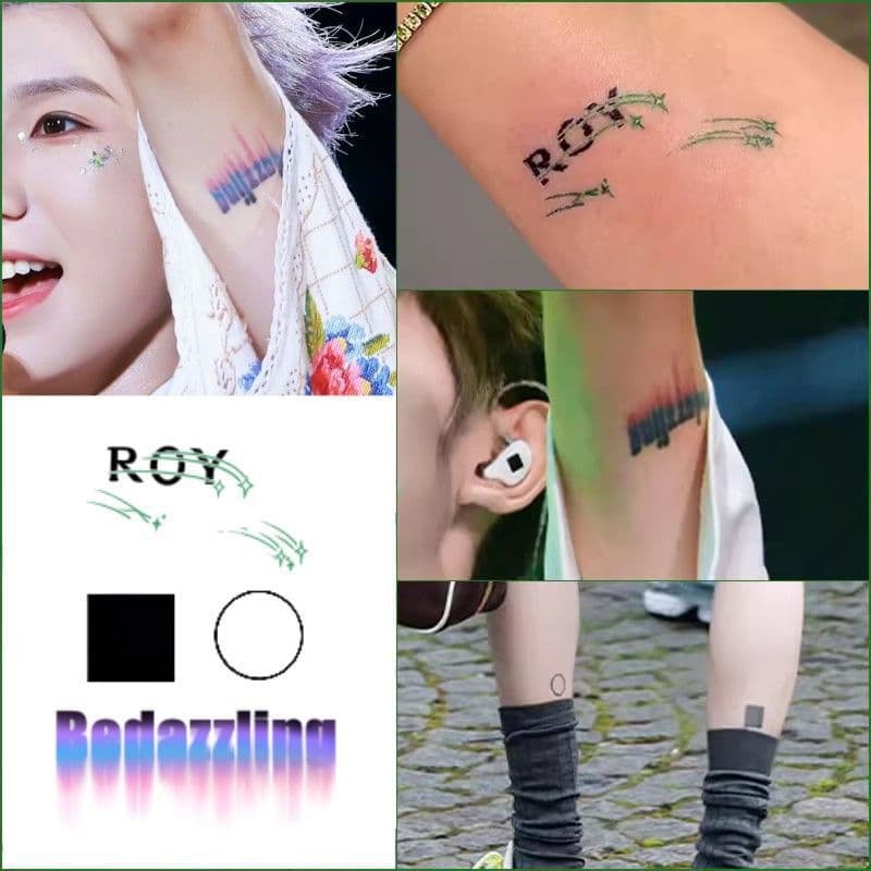 Wang Yuan Bedazzling same style tattoo sticker, colorful, stylish arm tattoo for sweet girls and boys, personality, regular color
