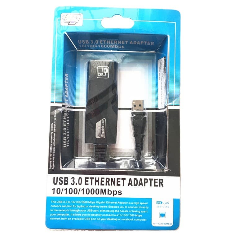 USB 3.0 Gigabit Network Adapter with Cable, USB to RJ45 Ethernet Port External Network Card