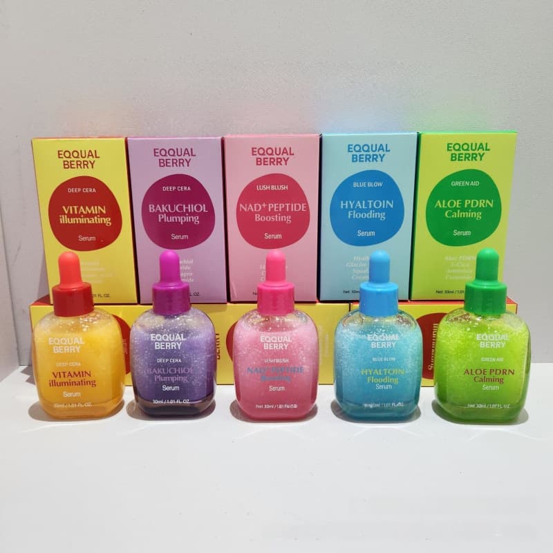 EQQUALBERRY Bakuchiol Vitamin Brightening Lipid Powder Plumping Serum 30ml Cross-border Supply
