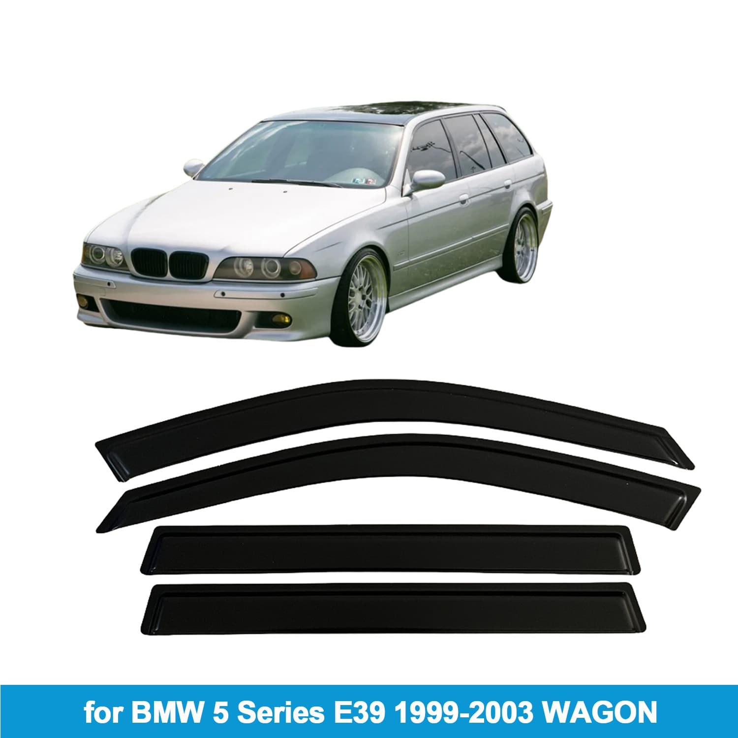 Suitable for BMW 5 Series E39 WAGON 1999-2003 short-axis weather deflector rain eyebrow