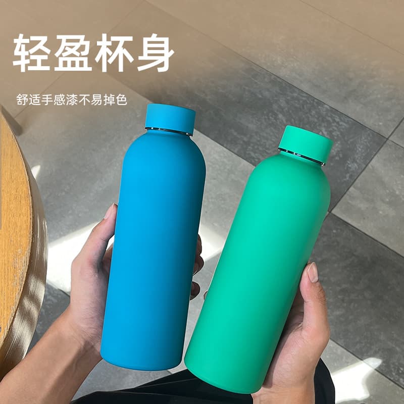 Cross-border 304 Stainless Steel Insulated Tumbler, American Style Small Mouth Outdoor Sports Water Bottle, Vacuum Insulated Cold Cup, Custom