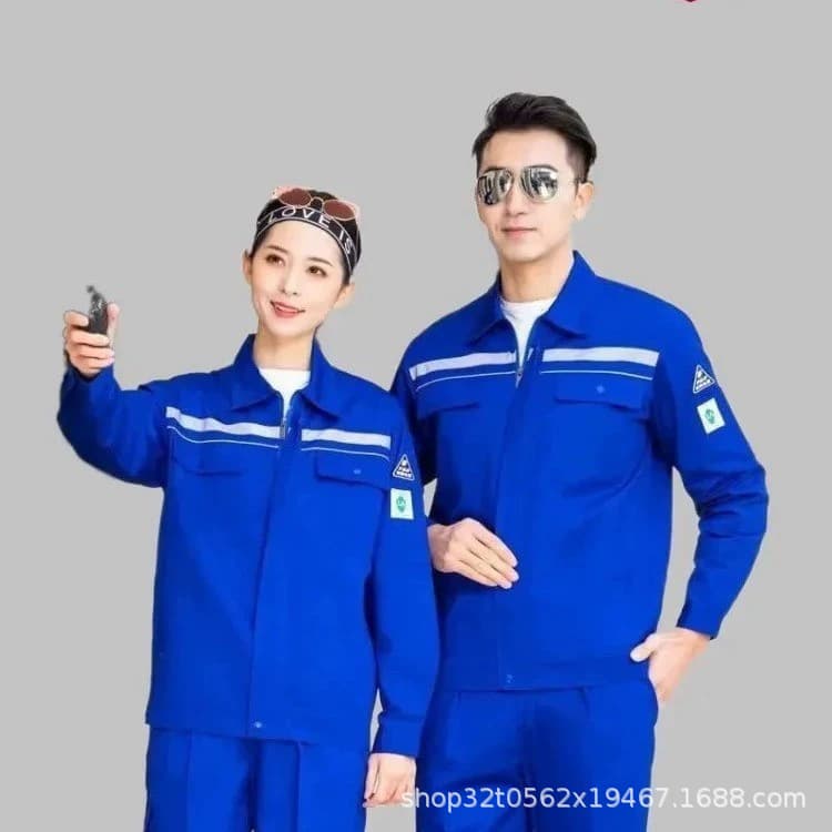 Anti-Static Workwear Long-Sleeve Professional Uniform for Gas Station Electrician Factory Anti-Static Durable
