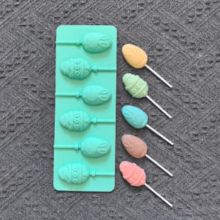 6-Cavity Resurrection Egg Lollipop Mold 888 Silicone Lollipop Mold DIY Chocolate Mold Sticks Not Included Silicone Cake Mold