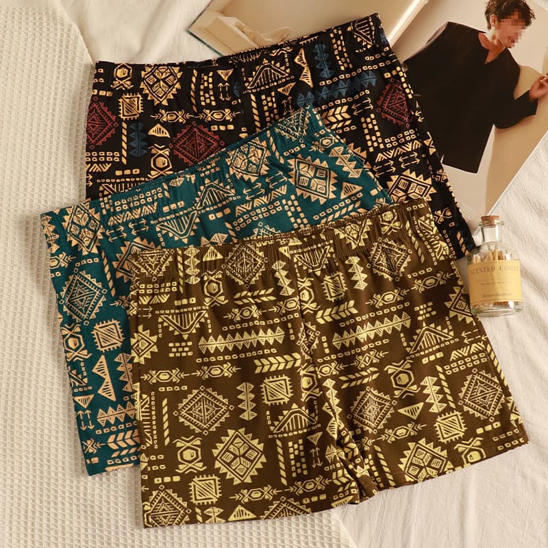 Drop Shipping New Men's Arrow Pants American Retro Ethnic Style Arrow Pants Summer Breathable Trendy Boxer Briefs