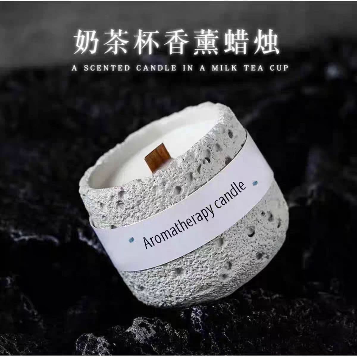 Planet Aromatherapy Candle Milk Tea Cup Plaster Candle Smokeless Scented Candle Holiday Gift