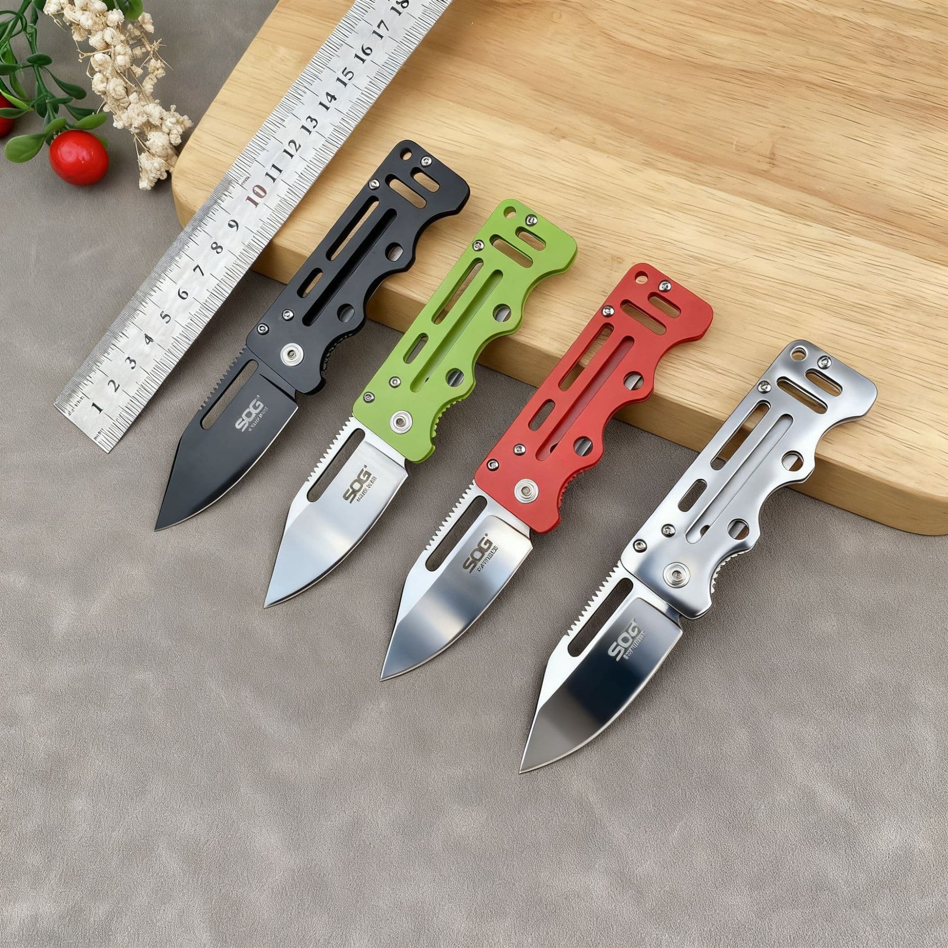 Cross-border Hot Selling SOG Folding Knife, Portable Mini Knife, Pocket Knife AC77 Keychain Knife