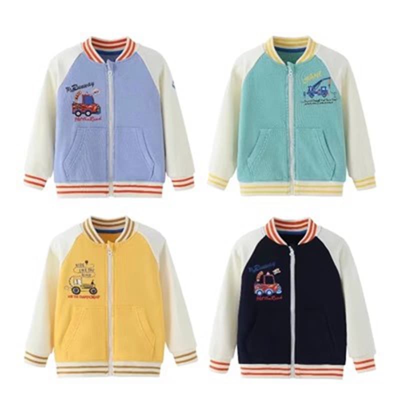 Fall/Winter Kids Baseball Jacket Thick Warm Comfortable Top Trendy Casual Boys' Pure Cotton Jacket Coat