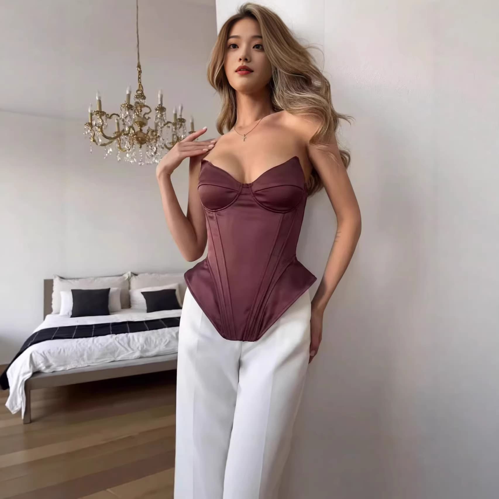 Lightweight Polyester Shapewear Corset with Boning Design Spring Tight Corset Top No Brand Made in Guangzhou