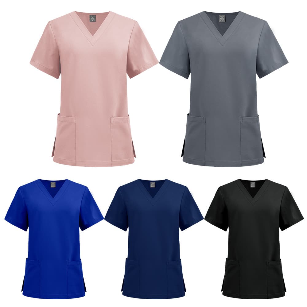 Single-top quick-drying hand-washing clothes V-neck dental oral hand-washing clothes beauty salon pet hospital doctor nurse clothes