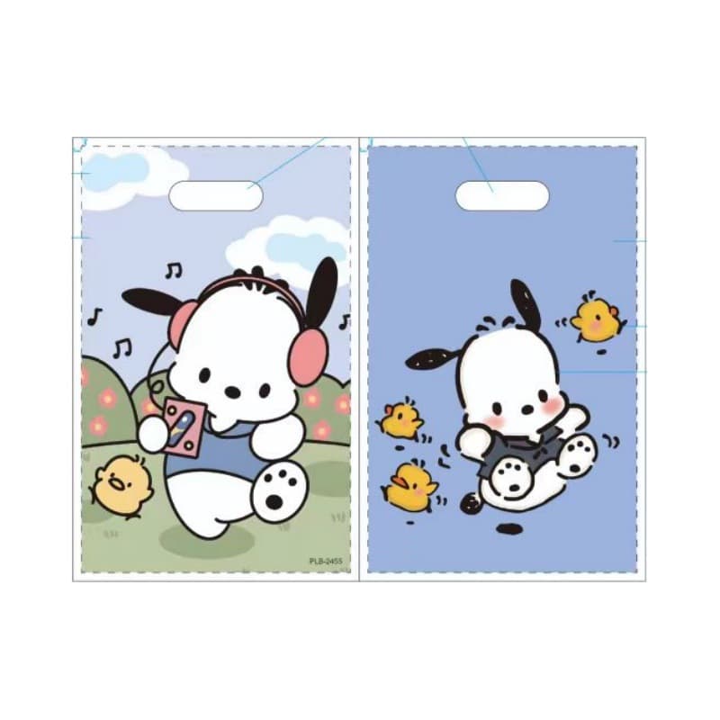 Cross-border in stock kids party pearlescent film gift bag favor bag cartoon happy birthday plastic bag candy bag