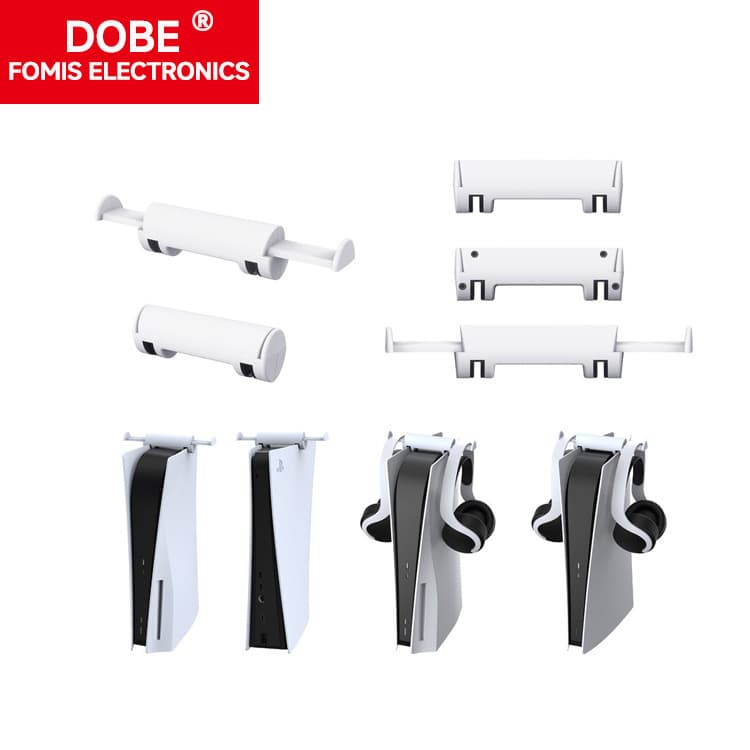 PS5 Console Hanging Headphone Holder, PS5 PRO Console Stretchable Headset Storage Rack