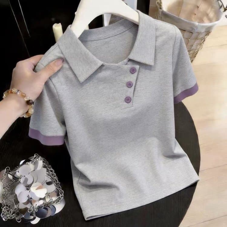 Amazon International 2026 Summer Women's Short Sleeve T-Shirt Polo Shirt Blouse