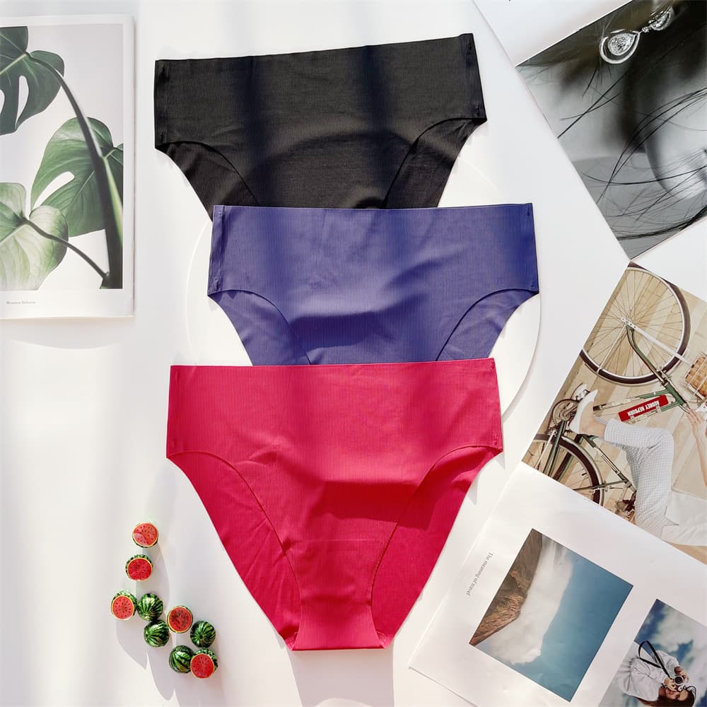 Set Plus Size Women's Seamless Low Waist Triangle Panties Summer Style