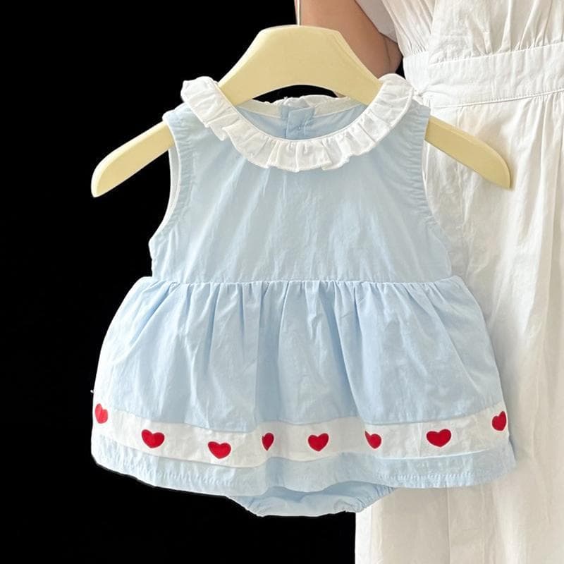 Baby girl clothes summer style lace collar baby sleeveless skirt summer baby jumpsuit summer thin section