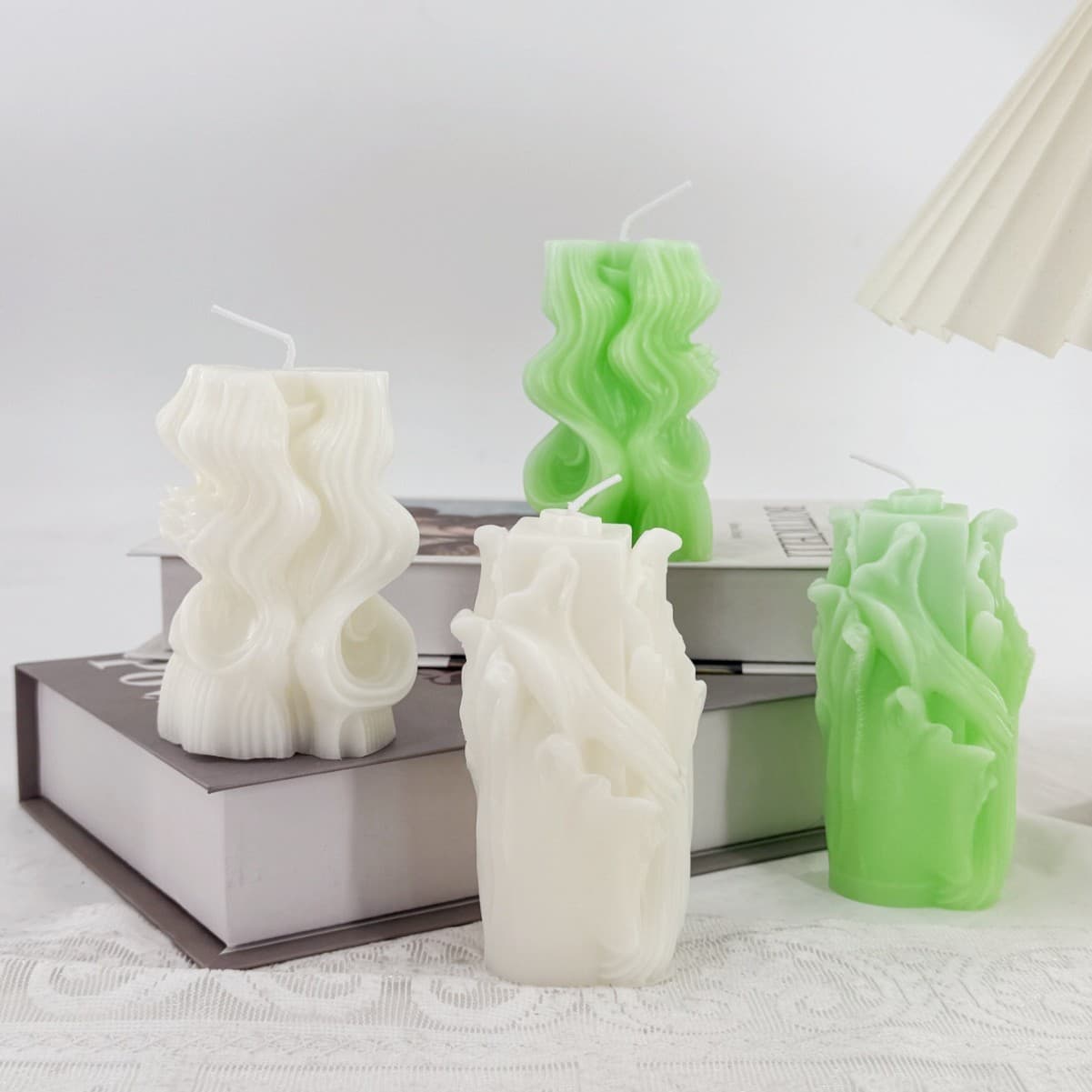 Cross-border Wave-shaped Scented Candle, Premium Decorative Scented Candle, Holiday Gift, Cross-border Candle