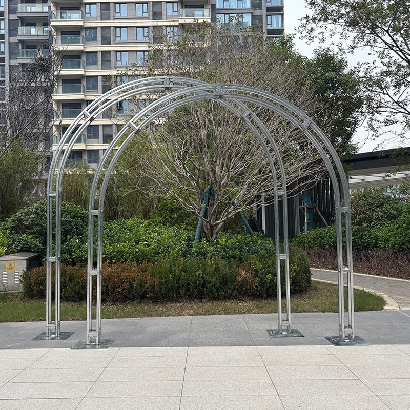 Wedding base small spacing double pole truss iron props outdoor wedding decoration arched background stage stand bracket