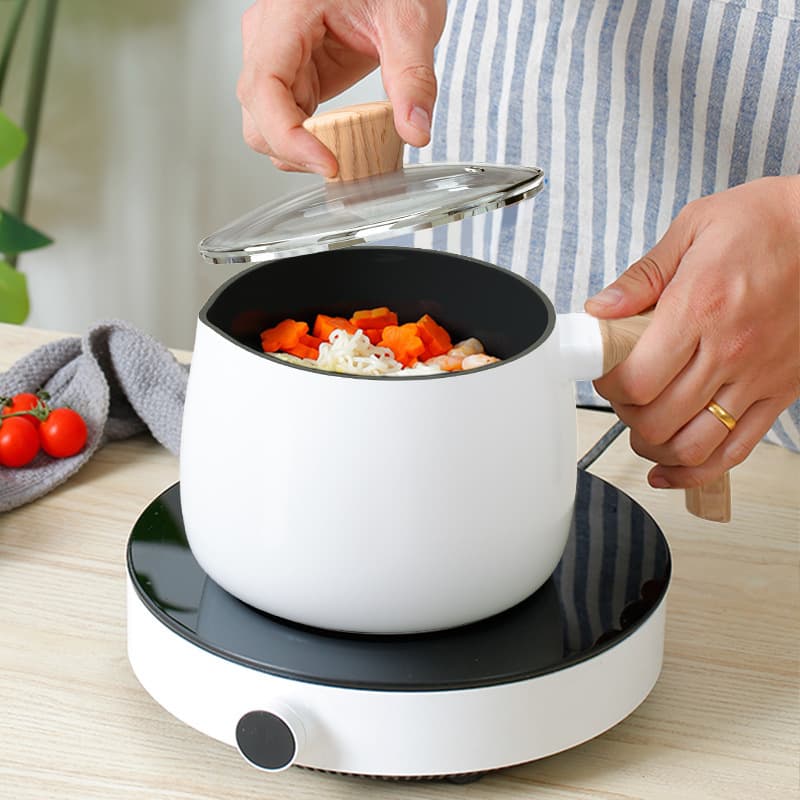 Milk pot cup cooking instant noodles pot food supplement non-stick pot coffee pot composite bottom induction cooker hot milk cooking noodles gas stove universal