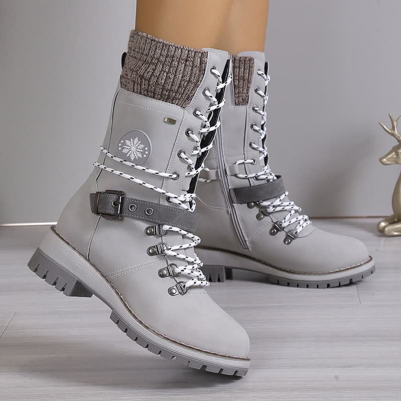 Women's Winter Thickened Warm Fur Integrated Ankle Boots High Top Snow Boots Cotton Shoes