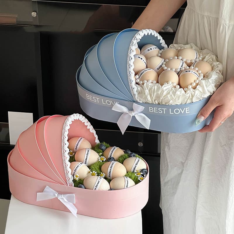 Cradle egg gift box bestie confinement gift flower basket fruit flowers companion gift box empty box flower arrangement box packaging box