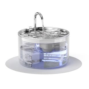 Cross-Border 3.2L Pet Water Fountain Glass Material USB Cat Water Fountain Transparent Basin Pet Dog Water Dispenser