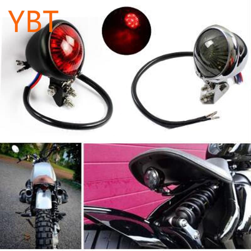Motorcycle Parts Modified Harley Davidson Retro Round LED Piranha Brake Light Small Tail Light