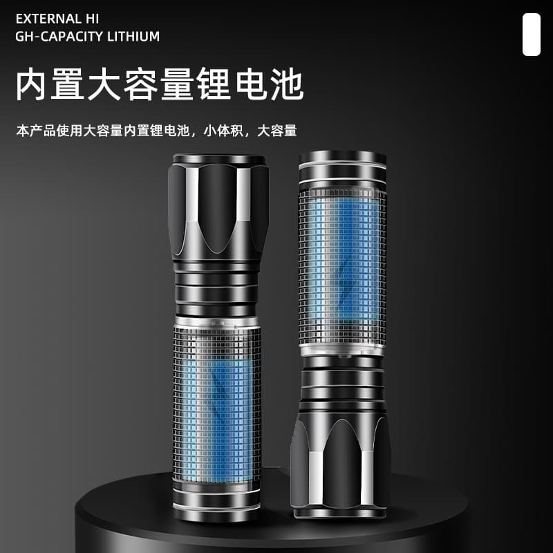 New Outdoor Laser Flashlight High-Power Long-Range Zoom White Laser Multi-Level Adjustment USB Rechargeable Portable Lighting
