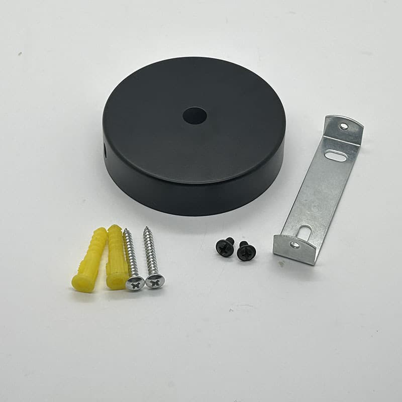Universal Ceiling Mount Plate for Light Fixture Rods, Fixed Ceiling Plate M10 Thread, Round Base for Office Light Rods
