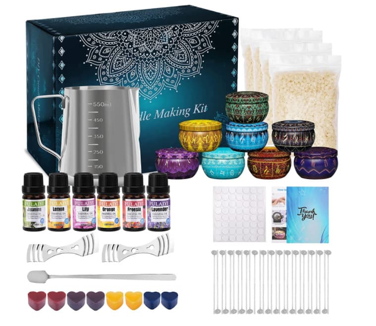 Candle Making Kit Supplies Beeswax Candle Making Tools Heat Resistant Container Candle Jar Clip Wicker