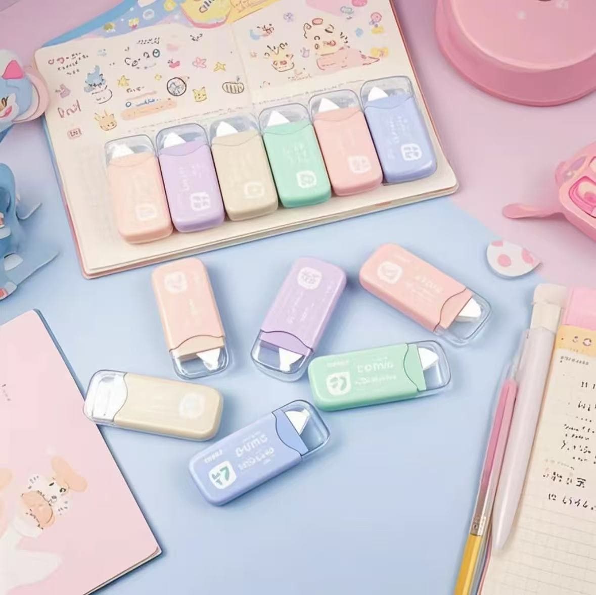 English Version Student Dot Glue Scrapbook Stickers Double-sided Tape Internationally Compatible Correction Tape Style Transparent Craft Adhesive Wholesale